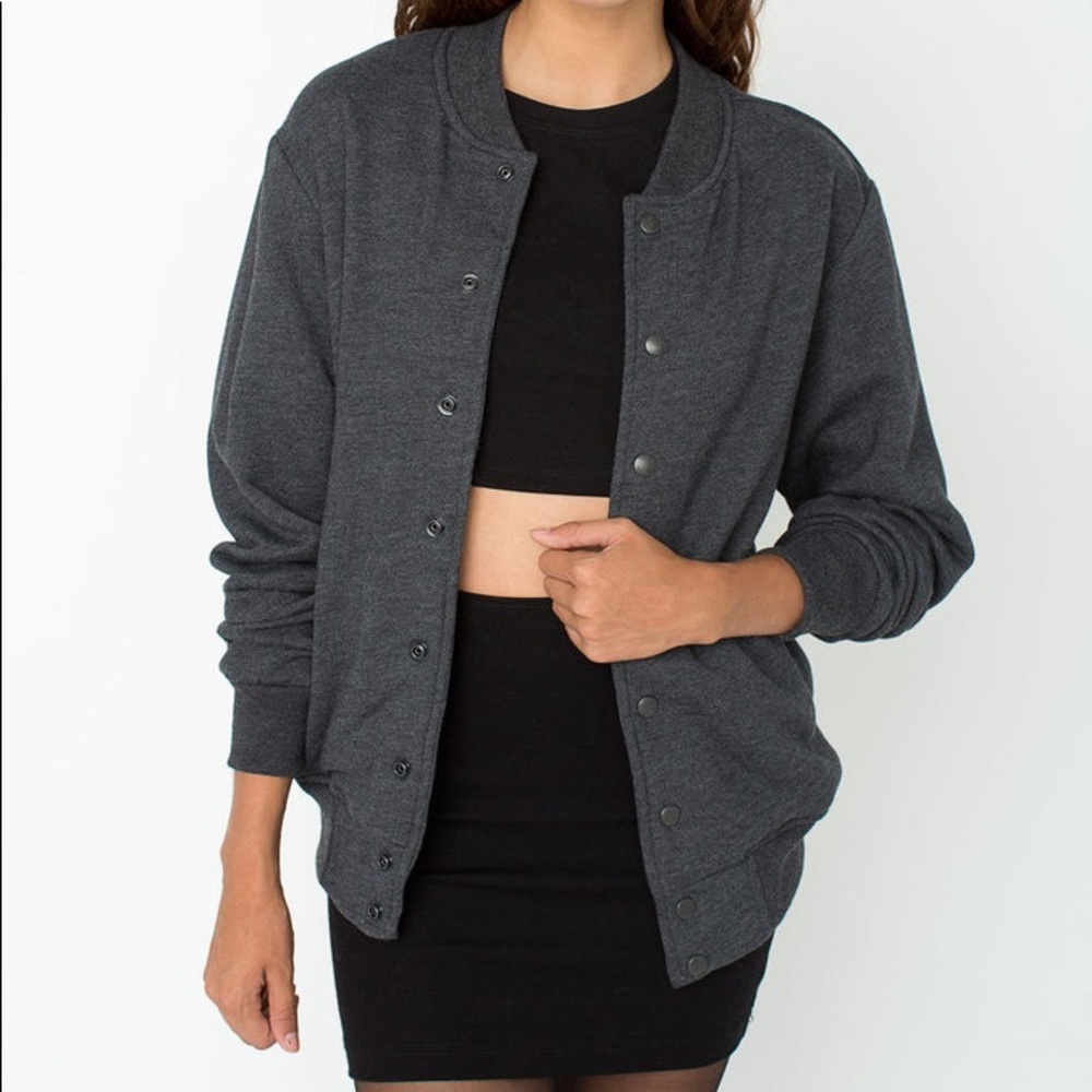 American Apparel Unisex Flex Fleece Varsity Jacket